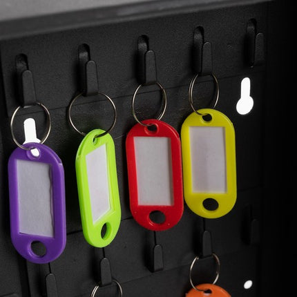 Malatec Sleutelkast - 48 Haken - Inclusief Labels en 2 Sleutels - Grafiet