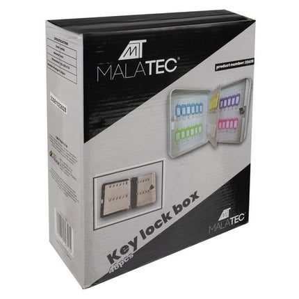 Malatec Sleutelkast - 48 Haken - Inclusief Labels en 2 Sleutels - Grafiet