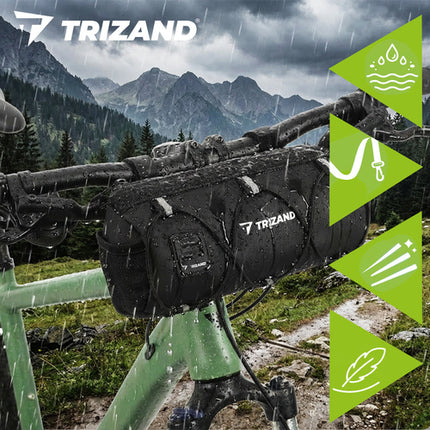 Trizand Stuurtas voor Fiets - 1,5 Liter - Waterafstotend - Zwart