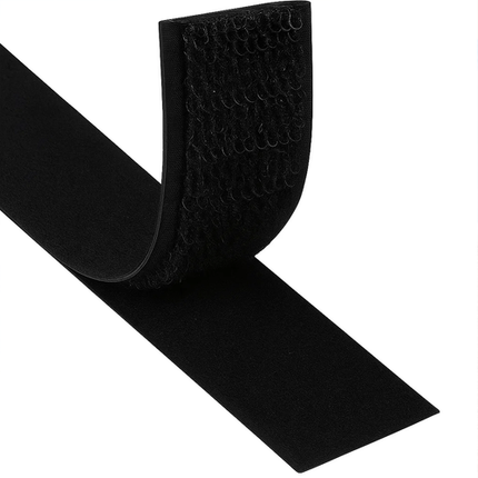 Ruhhy Zelfklevend Klittenband - 5m x 2,5cm - Zwart - Universeel