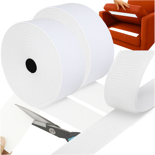 Ruhhy Zelfklevende Klittenband - 5 m x 5 cm - Wit - Sterke Lijmlaag