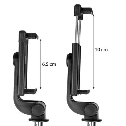 Izoxis Selfie Stick met Tripod - Bluetooth Afstandsbediening - 92 cm - Zwart