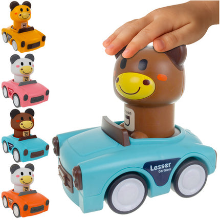 Kruzzel Sensorische Dierenauto's - 4-in-1 Speelgoedset
