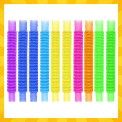 Kruzzel Sensorische Buisjes - 10 Delig - Pop Tubes - Multicolor