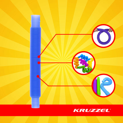 Kruzzel Sensorische Buisjes - 10 Delig - Pop Tubes - Multicolor