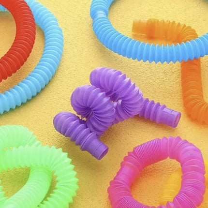Kruzzel Sensorische Trekbuizen - 10-Delige Set - Educatief Speelgoed