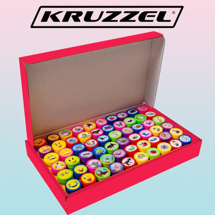 Kruzzel Stempelset - 60-Delig - Met Verschillende Dieren en Gezichtjes