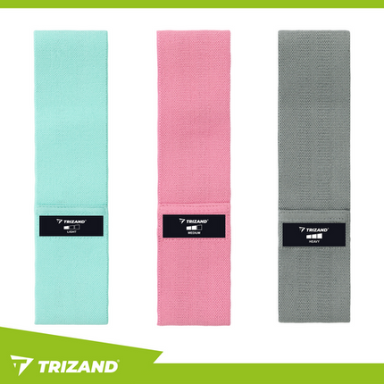 Trizand Weerstandsbanden Set - 3 Stuks - Stoffen Fitnessbanden