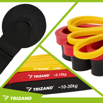 Trizand Powerband Set - 3 Stuks - Weerstandsbanden met Deuranker