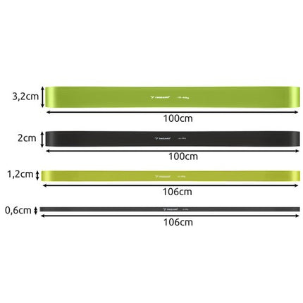 Trizand Powerband Set - 4 Stuks - Weerstandsbanden met Deuranker