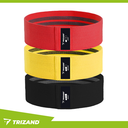 Trizand Weerstandsbanden Set - 3 Stuks - Stoffen Fitnessbanden