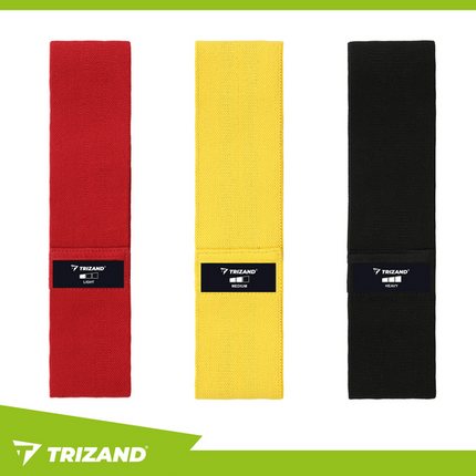 Trizand Weerstandsbanden Set - 3 Stuks - Stoffen Fitnessbanden