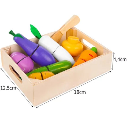 Kruzzel Houten Groente- en Fruitset - Snijset met Klittenband