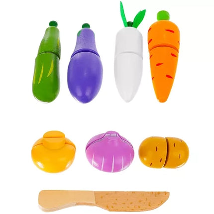 Kruzzel Houten Groente- en Fruitset - Snijset met Klittenband