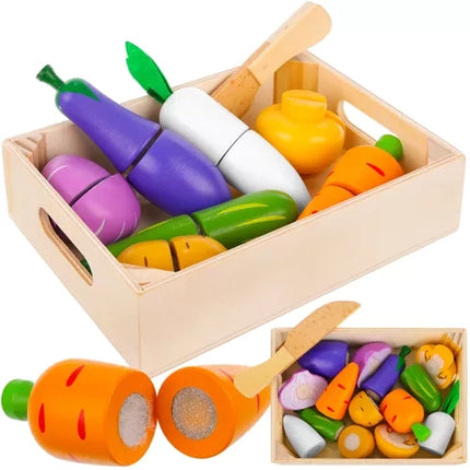 Kruzzel Houten Groente- en Fruitset - Snijset met Klittenband