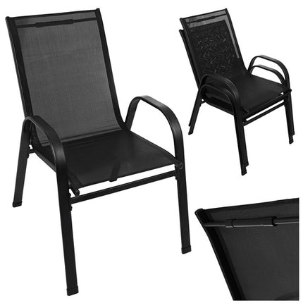 Gardlov Tuinstoelenset - 2 Stuks - Stapelbaar - Zwart