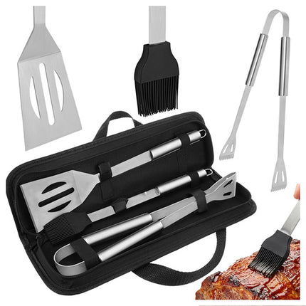 Kaminer 3-Delige Barbecueset - RVS - Met Luxe Draagtas