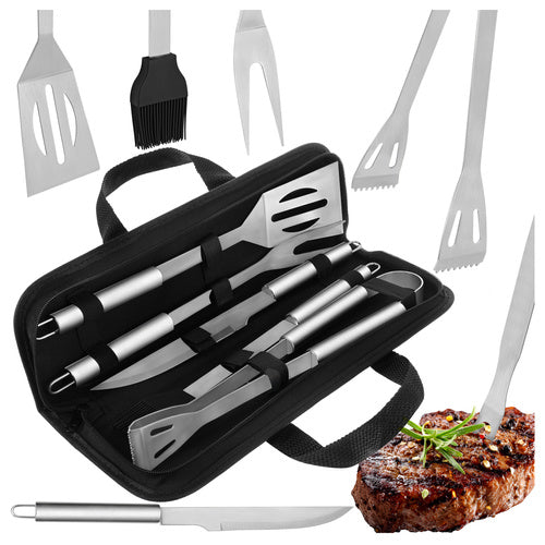 Kaminer 5-Delige Barbecueset - RVS - Met Luxe Draagtas