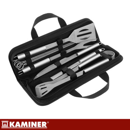 Kaminer 9-Delige Barbecueset - RVS - Met Luxe Draagtas