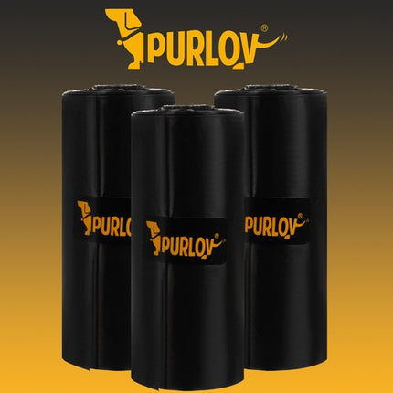 Purlov Poepzakjes Set - 1000 Stuks incl. Houder - Zwart