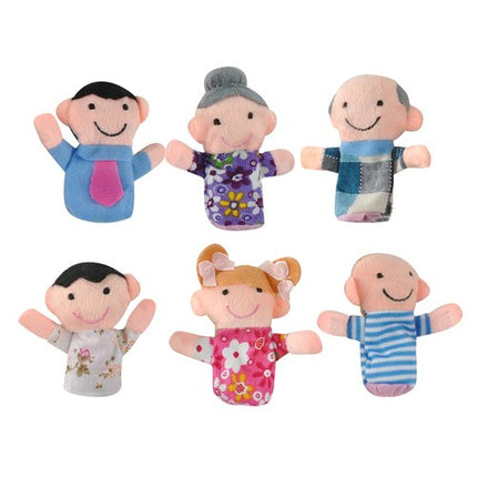 Kruzzel Familie Vingerpoppetjes Set - 6-delig - Educatief Speelgoed