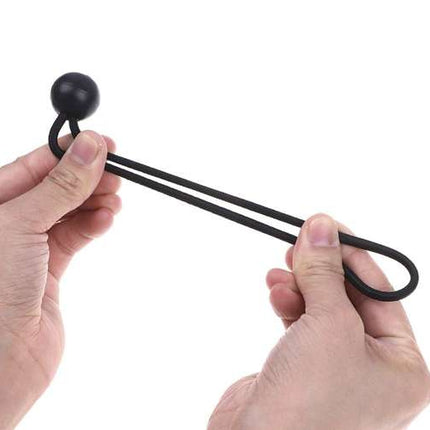 Gardlov Elastische Spanners met Bal - Set van 10 - Zwart