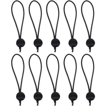 Gardlov Elastische Spanners met Bal - Set van 10 - Zwart