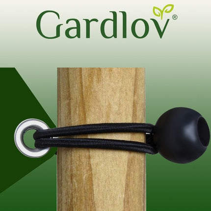 Gardlov Elastische Spanners met Bal - Set van 10 - Zwart