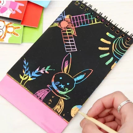 Kruzzel Krasblok - 10 Vellen - Inclusief Houten Stylus - 20 x 14 cm