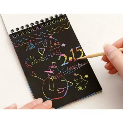 Kruzzel Krasblok - 10 Vellen - Inclusief Houten Stylus - 20 x 14 cm