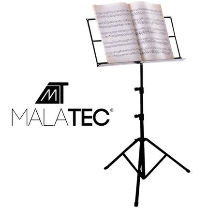 Malatec Bladmuziekstandaard - In hoogte verstelbaar - Opvouwbaar - Zwart
