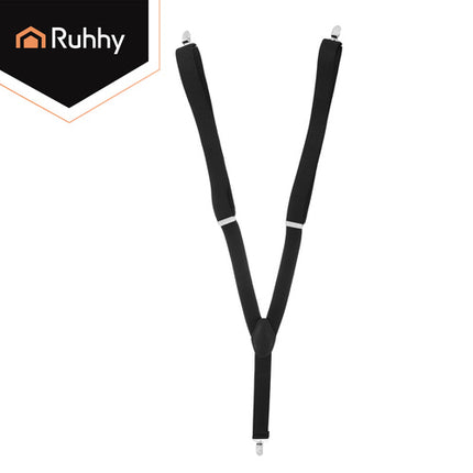 Ruhhy Heren Bretels - Breed 3,5 cm - Verstelbaar - Zwart - Y-Model