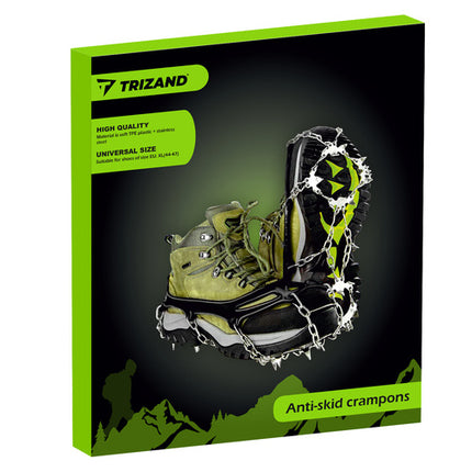 Trizand Anti-Slip Sneeuwkettingen - Maat XL (44-47) - 8 Punten - Zwart