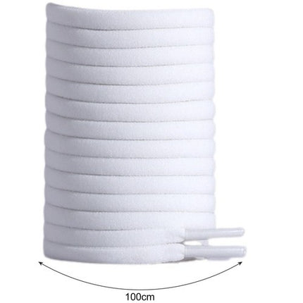 Malatec Elastische Veters - Zonder Strikken - 100 cm - Wit/Zilver