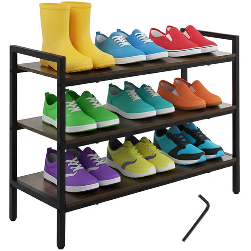 Ruhhy Schoenrek - 3 Niveaus - 79 cm - Loft Design - Zwart/Bruin