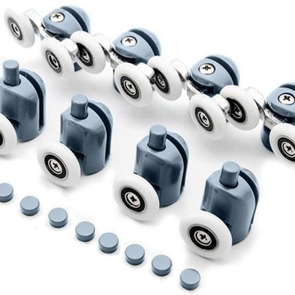 Ruhhy Douchecabine Wieltjes Set - 8-delig - 24 mm - Universele Rollers