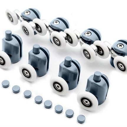 Ruhhy Douchecabine Wieltjes Set - 8-delig - 24 mm - Universele Rollers