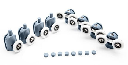 Ruhhy Douchecabine Wieltjes Set - 8-delig - 24 mm - Universele Rollers