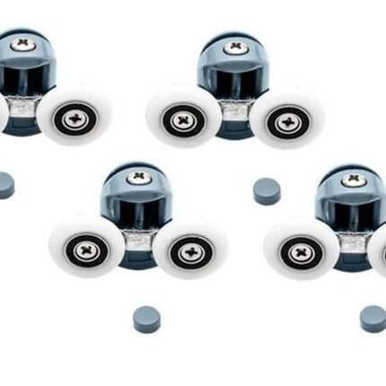 Ruhhy Douchecabine Wieltjes Set - 8-delig - 24 mm - Universele Rollers