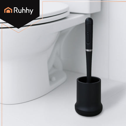 Ruhhy Siliconen Toiletborstel - Hangend - Met Ventilatie - Zwart