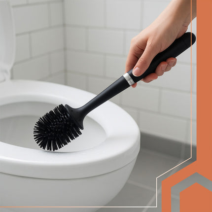 Ruhhy Siliconen Toiletborstel - Hangend - Met Ventilatie - Zwart