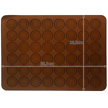Ruhhy 22025 Siliconen Bakmat voor Macarons - 48 Stuks - Bruin