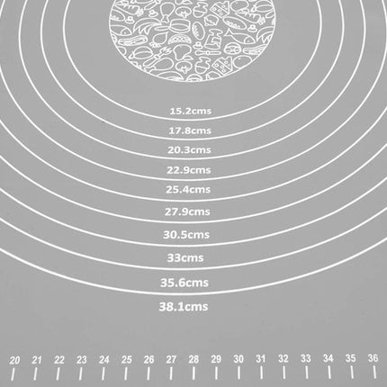Siliconen Deegmat XXL met Maatverdeling - 64 x 45 cm - Bakmat