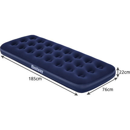 Bestway Eenpersoons Luchtbed - 185 x 76 x 22 cm - Velours Toplaag