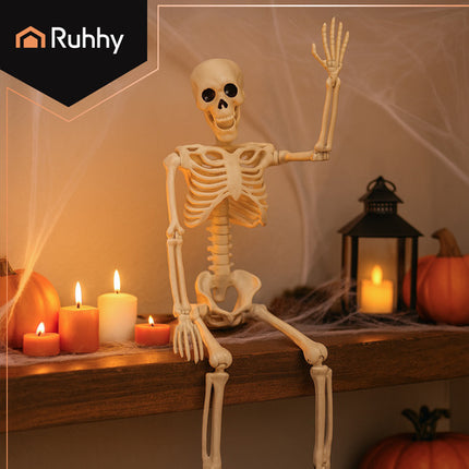 Ruhhy Halloween Skelet - 40 cm - Beweegbaar - Griezelige Decoratie