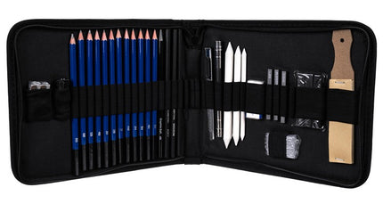 Maaleo Schetsset - 32-delig - In Luxe Zwarte Etui