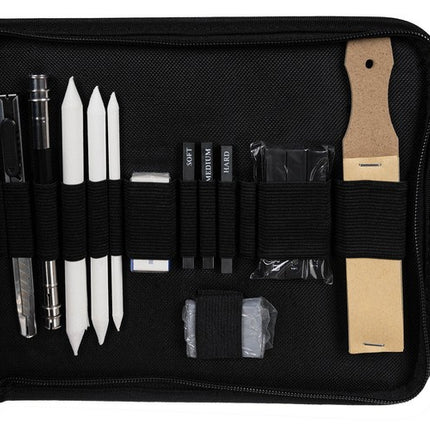 Maaleo Schetsset - 32-delig - In Luxe Zwarte Etui