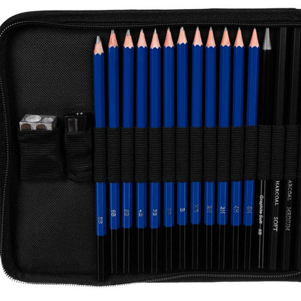 Maaleo Schetsset - 32-delig - In Luxe Zwarte Etui