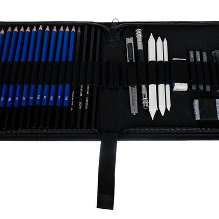 Maaleo Schetsset - 32-delig - In Luxe Zwarte Etui