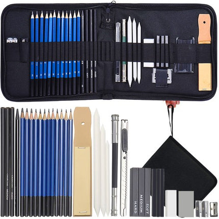 Maaleo Schetsset - 32-delig - In Luxe Zwarte Etui